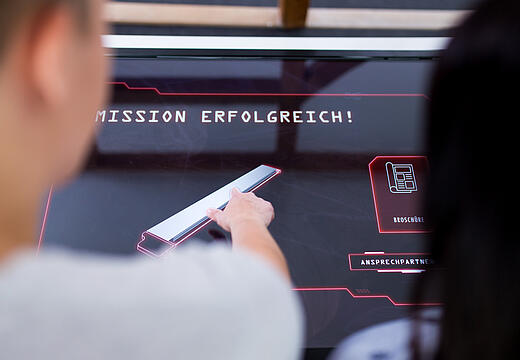 Ansicht Multitouch Tisch - Mission erfolgreich