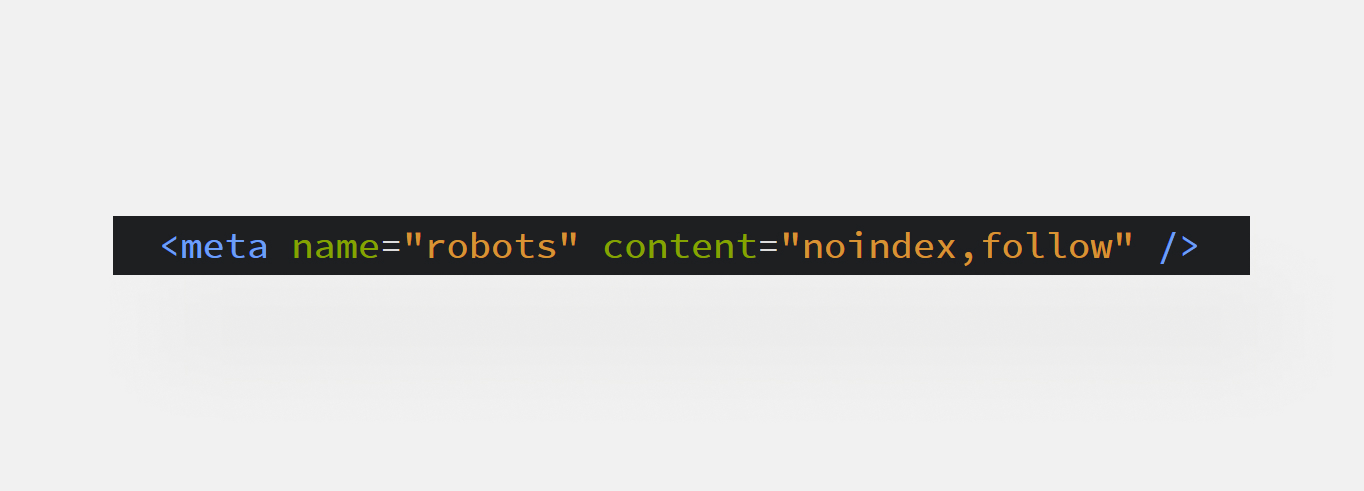 Ansicht Robots-Meta-Tag „noindex,follow“ im Quelltext