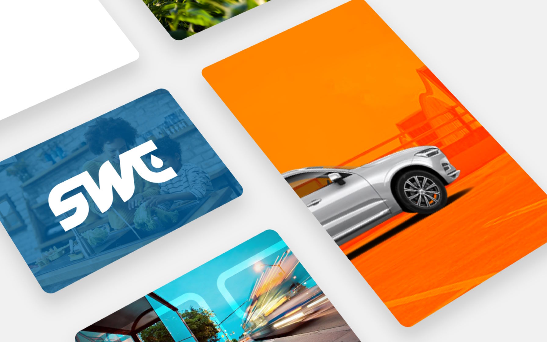 Modernes Branding-Design mit visuellen Motiven und Markenbildern